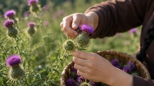 Milk thistle flower
