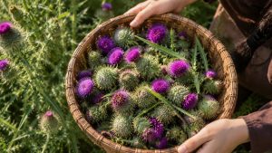 Milk thistle flower
