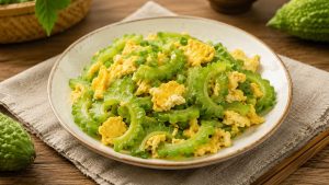 Bitter Melon Stir-Fried with Eggs.