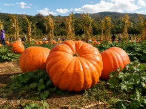 Harvesting Giant Pumpkins with the Family